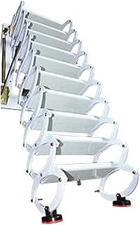 attic Ladder Wall Mount Loft Ladder Carbon Steel Attic Stairs Pull Down Attic Ladder Space Saving Folding Ladder Telescoping Ladder Safe and Durable