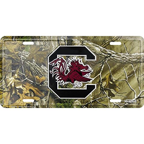 South Carolina Gamecocks 6 x 12 Metal CAMO License Plate