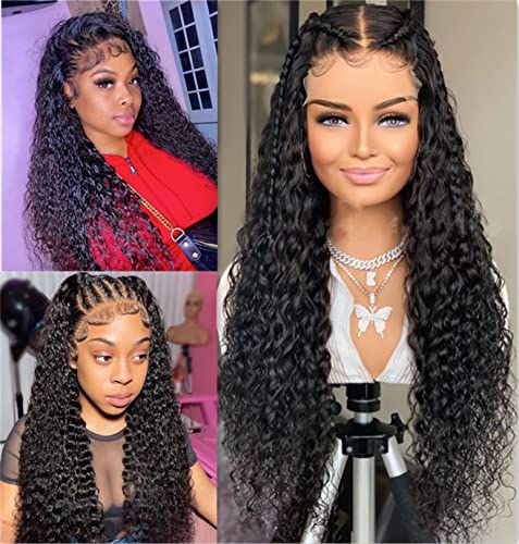 Water Wave Lace Frontal Wig Human Hair 10 A Water Wave Human Hair With Baby Hair Pre Plucked 13x4 Lace Frontal Wigs Water Wave 100% Unprocessed Wet And Wavy Human Hair Brazilian Virgin Human Hair For Black Women
