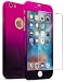 iPhone 6 / 6s 4.7" Case With Tempered Glass Screen Protector, Bastex Full Body Slim Fit Fade Pink to Purple Ultra Thin Light Weight Hard Snap-On Case for Apple iPhone 6 4.7", iPhone 6s 4.7"