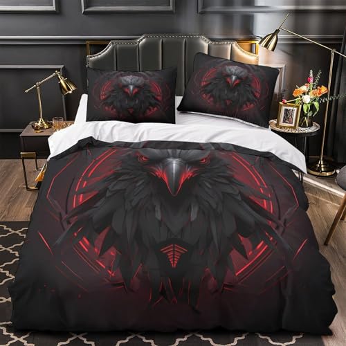 Housse de Couette Teckel 220x240 cm avec 2 taies pour lit King size