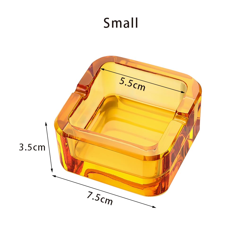 Amazon.co.jp: ガラス灰皿、クリスタルガラスのシンプルでファッショ