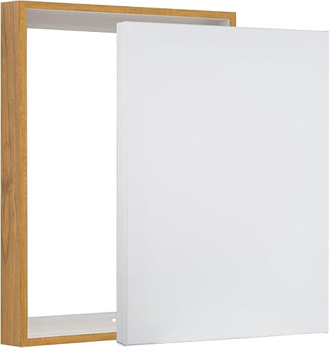 Paquete económico de lienzo estirado de 8 x 10 pulgadas de profundidad y marco flotante para tus pinturasobras de arte, arte de pared, decoración de