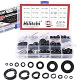 Hilitchi 640-Pcs [8-Size] Alloy Steel Flat Washer and Lock Washer Assortment Set - Size Included: M2 M2.5 M3 M4 M5 M6 M8 M10
