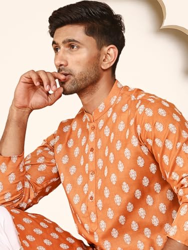Image of Jompers Men's Cotton Regular Fit Casual Kurta