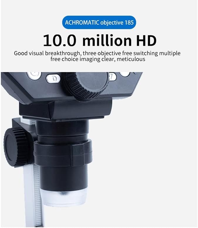 Miniatura 7 de Kit de accesorios para microscopio 1-1000x Zoom 10MP 4.3" Pantalla LCD Microscopio Cámara Microscopio Microscopio Diapositivas de microscopio (Color