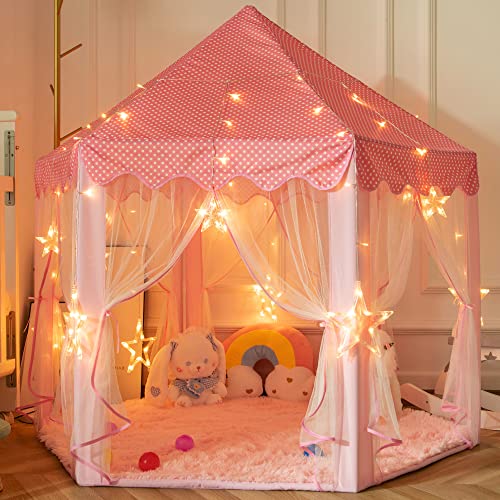 Evoionos Pink Hexagon Rug For Princess Tent, Fluffy Area Rug For Kids Room, 4.6X4 Ft For Girls Tent, Furry Soft Nursery Rug, Fuzzy Plush Carpet For Teen Girls Bedroom #TOP5