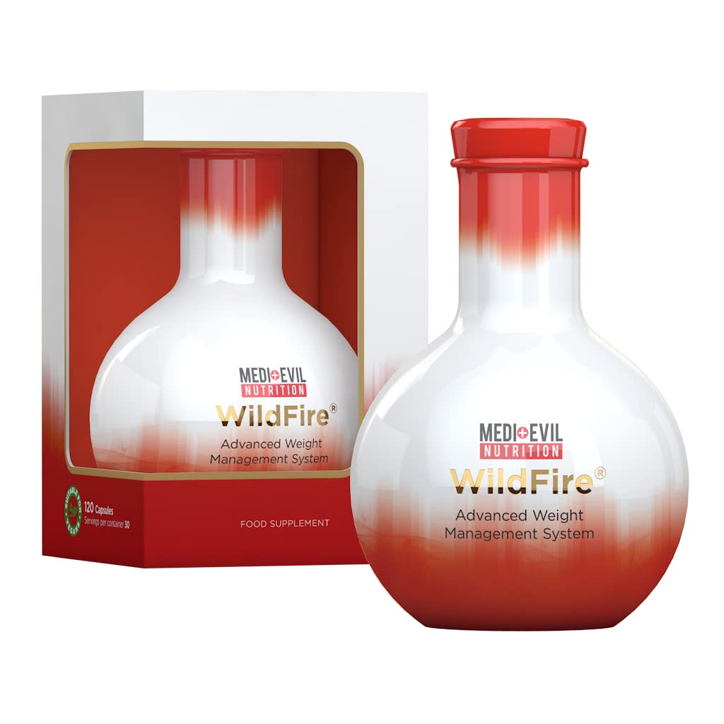 Medi-Evil Wildfire Thermogenic Weight Management Capsules, Natural Ingredients with Ashwagandha, Max Strength 120 Vegan Capsules