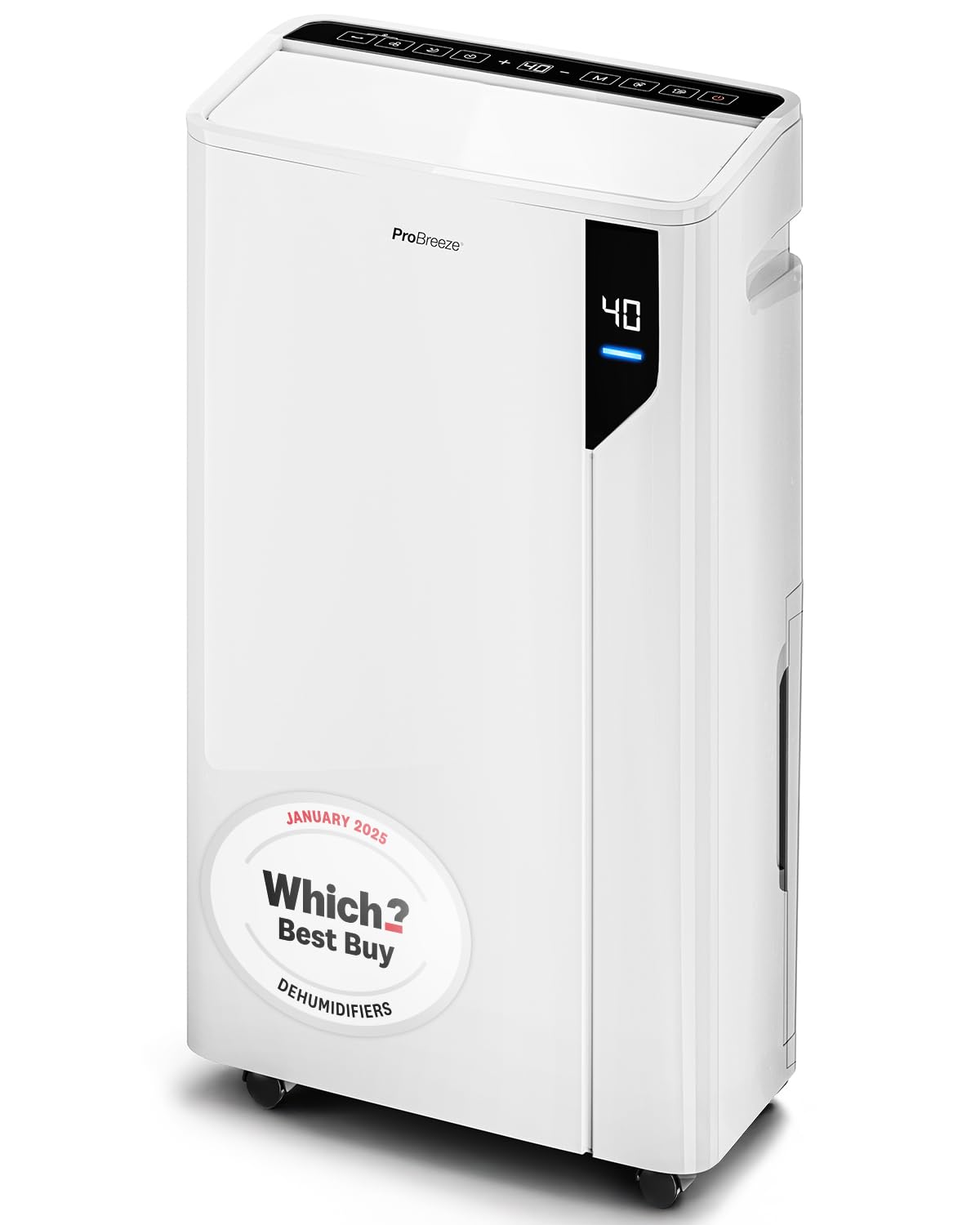 Pro Breeze20L/Day Compressor Dehumidifier - Energy Efficient with Laundry Mode, Humidity Sensor & Indicator, Carbon Air Filter for Mould, Damp & Moisture - for Home, Office & Bedroom