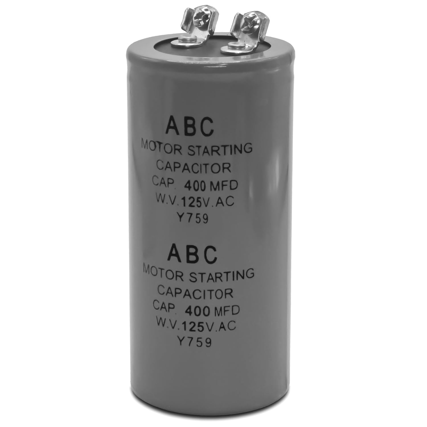 2-Pack CD60 Motor Starting Capacitor 400MFD 400uF 125VAC - for HVAC Compressors, Air Conditioners, Refrigerators & Electric Motors
