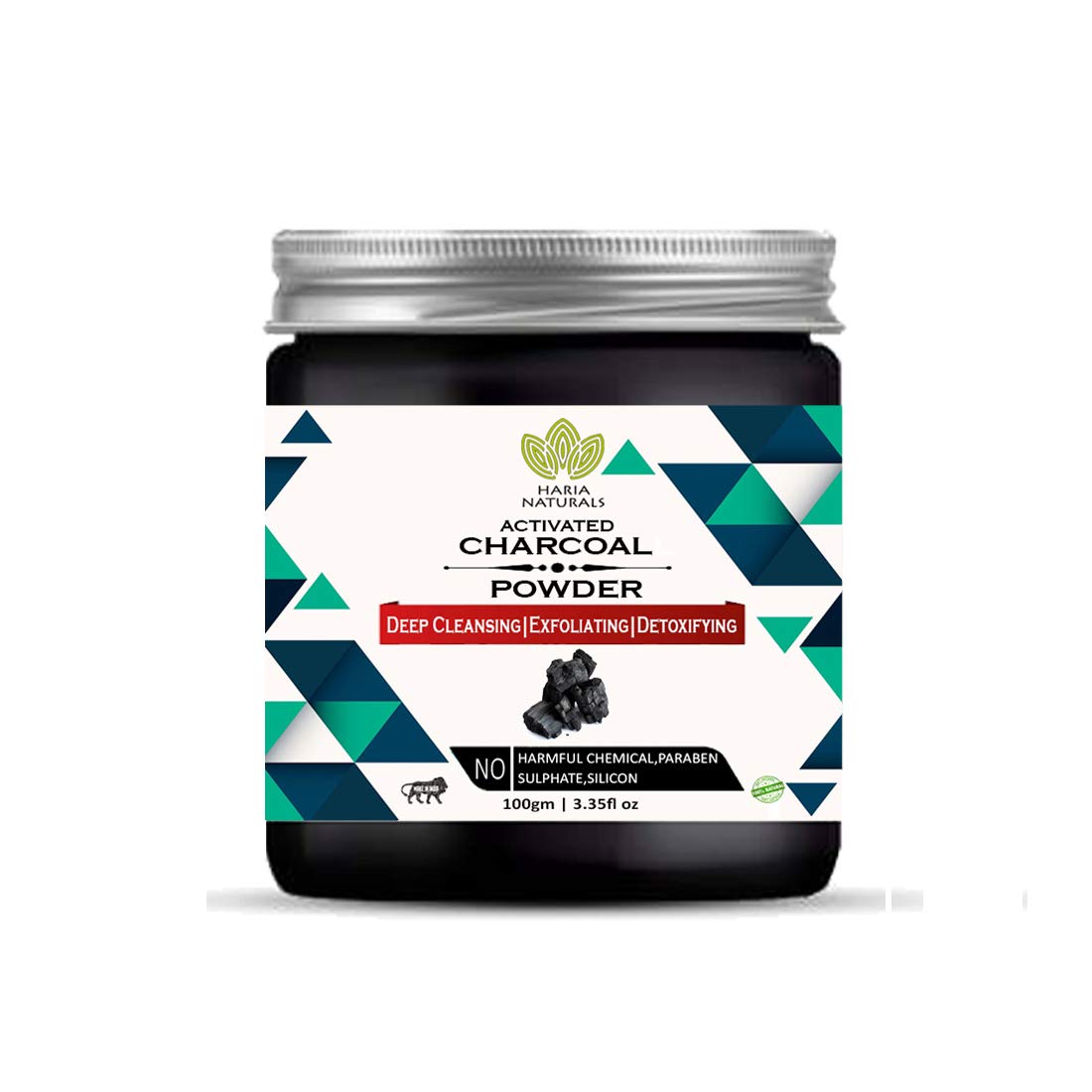 Haria Naturals 100% Pura And Naturals Activated Charcoal Powder 100 gms (Pack of 1) 100gms