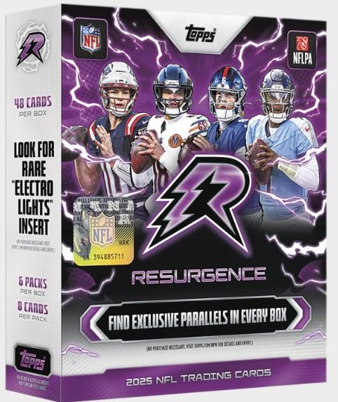 NEW 2025 Topps Resurgence Football Card MEGA Box