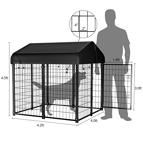Pawgiant PDK-01 Dog Kennel Outdoor Dog House With Roof Waterproof Cover thumb #1