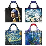 LOQI Museum10 Collection Pouch Set of 4 Reusable Grocery Bags