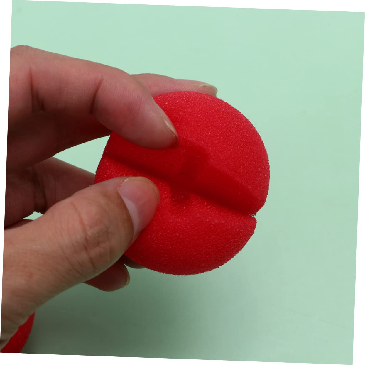 Yardwe 100 STÜCK Teiliges Rote Clownnasen aus Schwamm Lustige Kostüm Dekoration für Karneval Zirkus Cosplay Party für Erwachsene Langlebig und Einfach Anzubringen Zufällige Farbe