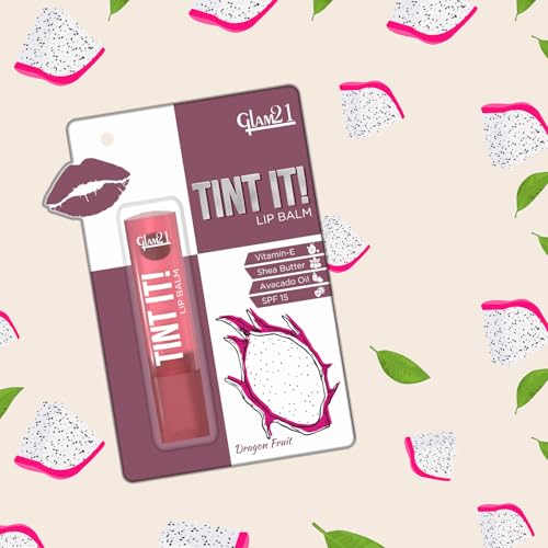 Image of Glam21 Tint it! Lip Balm | Everyday Hydration & Moisturized Lips with Vitamin-E,Shea Butter,Avocado Oil,SPF15 |Lip Care For Dry & Chapped Lip - Coffee Beans & Dragon Fruit |3.5gm Each| Combo Pack Of 2