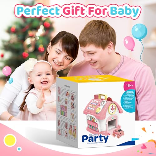 Jouets pour filles 1 2 ans : cube d'activités musical et interactif