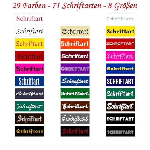 Bütic GmbH Klingelschild Namensschild Türschild selbstklebend 50-70mm - Größe/Farbe/Schrift, Farbe:Weiß/Text Schwarz, Größe:50x15mm