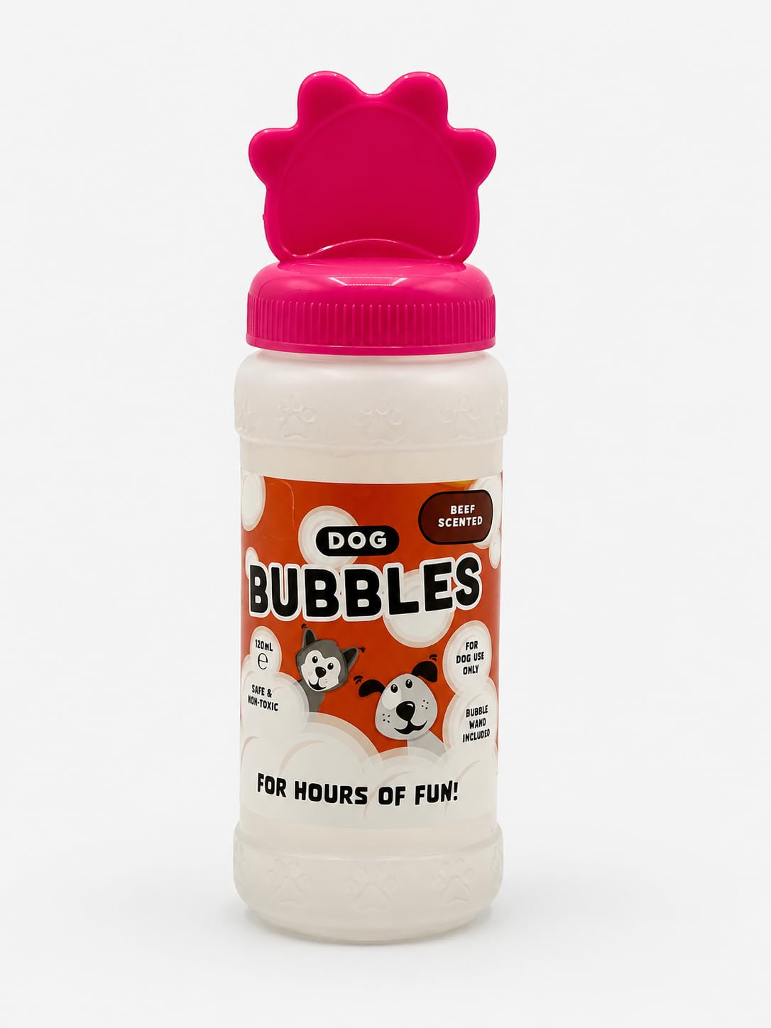 Pet Guru Dog Bubbles Peanut Butter Scented Or Beef Scented Safe & Non-Toxic Bubble Toy for Dogs Includes Bubble Wand Fun Playtime for Puppies and Dogs