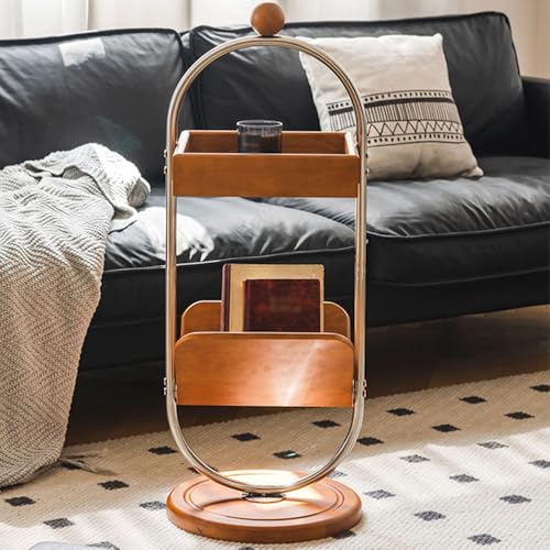 Meuble de salon vintage en bois noir table d'appoint