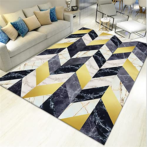 Tapis géométrique 200x250cm lavable pour salon et terrasse multicolore - 2