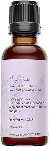 Miniatura 2 de Creation Pharm Aceite esencial de lavanda, aceite de lavanda, 1 onza (1.0 fl oz), Aceite Esencial de Lavanda 100% puro, grado terapéutico prémium