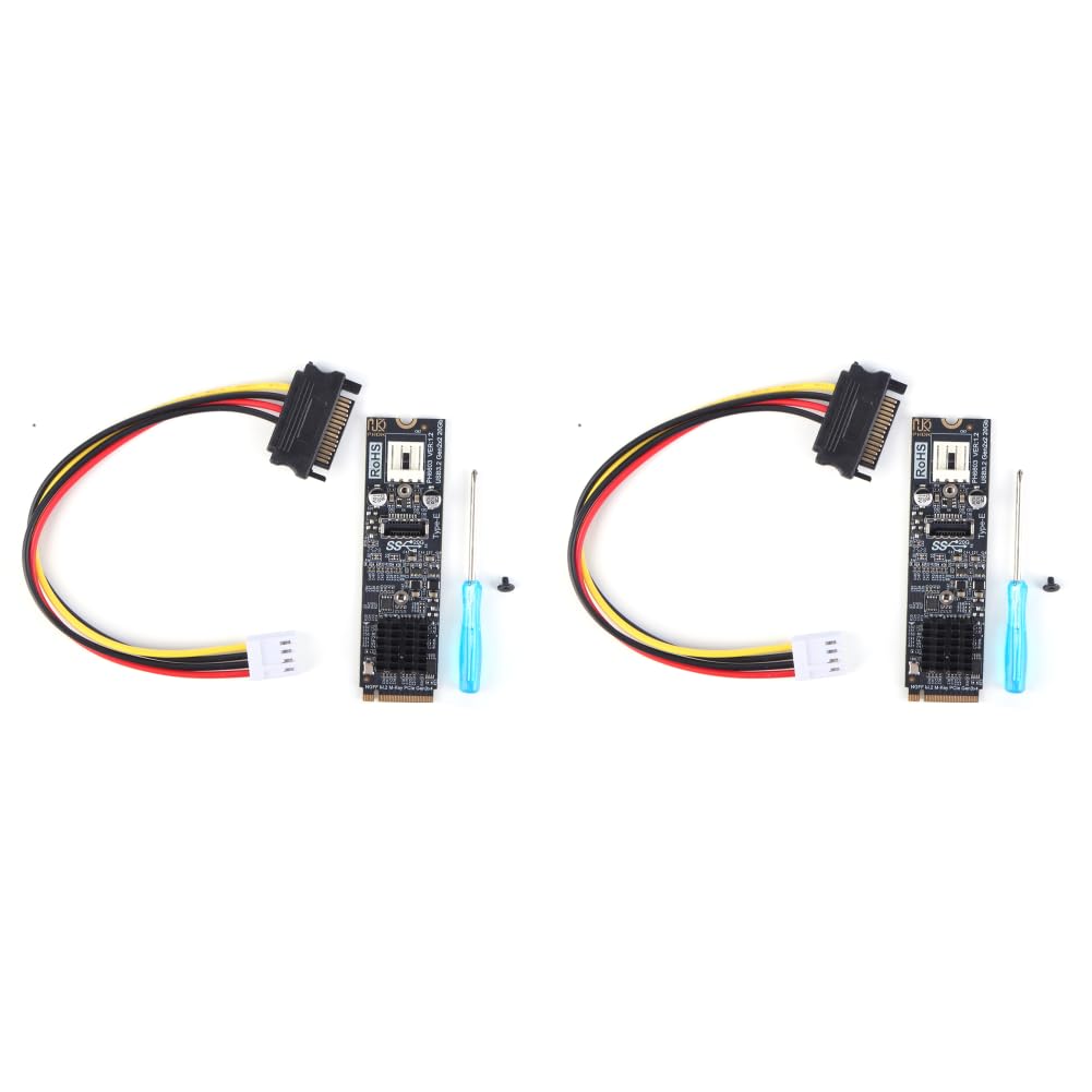 2 szt. M2 PCIE NVME do typu E rozszerzeń karty rozszerzeń ASM3242 Chipset M2 M Key PCIe do USB3.2 panel przedni karta rozszerzeń do komputera stacjonarnego