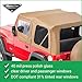 MasterTop Replacement Soft Top Fabric - Fits Jeep Wrangler TJ 1997-2006 - Jeep TJ Soft Top with Removeable Side Quarter & Rear Windows - (Spice Diamond, With Upper Door Skins)