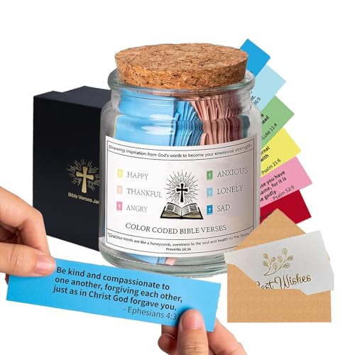 Bible Verse Jar, Gifts For Dad,Birthday Gift For Women,Inspirational Prayer Jars,Christian Gift For Women and Men,Graduation Church Baptisms Religious Gifts