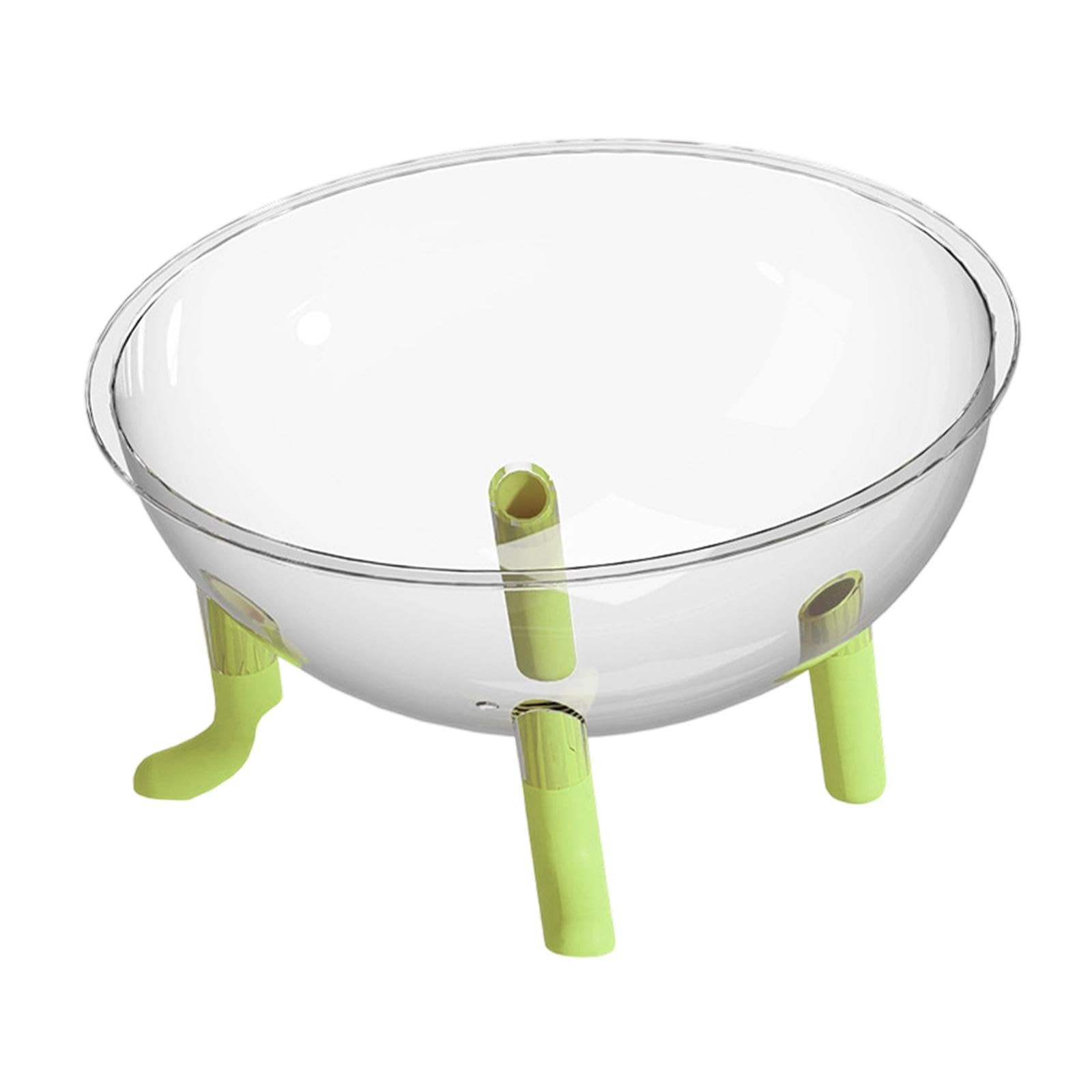 Cuccia Per Gatti A Capsula Spaziale In Acrilico - Trasparente, Base Stabile, Diametro 42 Cm, Rosa - Letto Igienico E Moderno