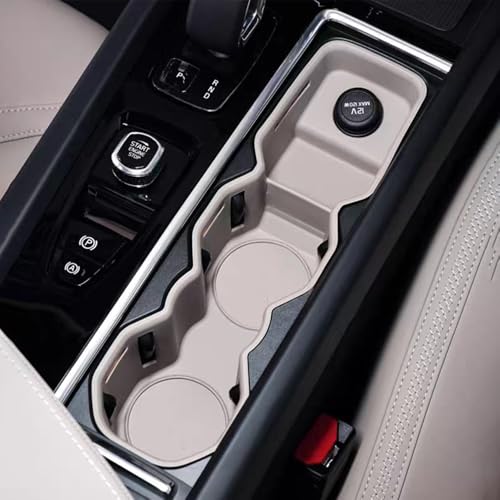 Image of Silicone Material Cup Holder Coaster for Volvo 2026 XC60 Center Console Gear Shift Protector, Automotive Accessories (2026 XC60 Cup Coaster-Cardamom)