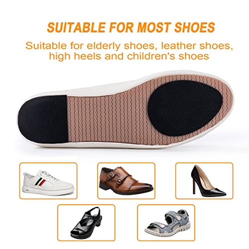 Image of GADEBAO Non-Slip Shoes Pads, 8 Pcs Anti-Slip Shoe Grips on Bottom of Shoes, Silicone Self-Adhesive Sole Protector (Black-2 Shapes)