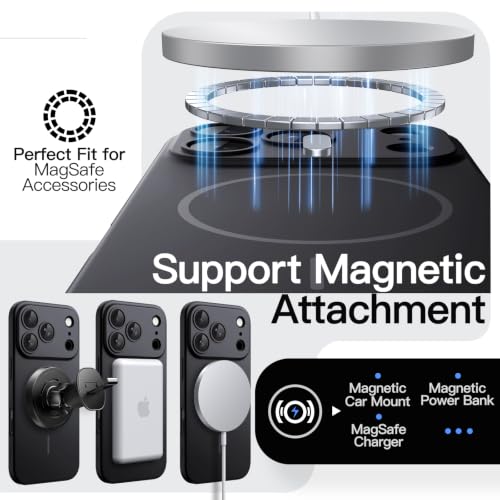 Image of JETech Magnetic Slim Cover Case for iPhone New Pro Max, Black
