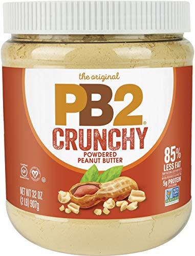 PB2 Crunchy Powdered Peanut Butter - Peanut Butter Powder with Small Crunchy Peanut Pieces [2 Lb/32oz Jar]