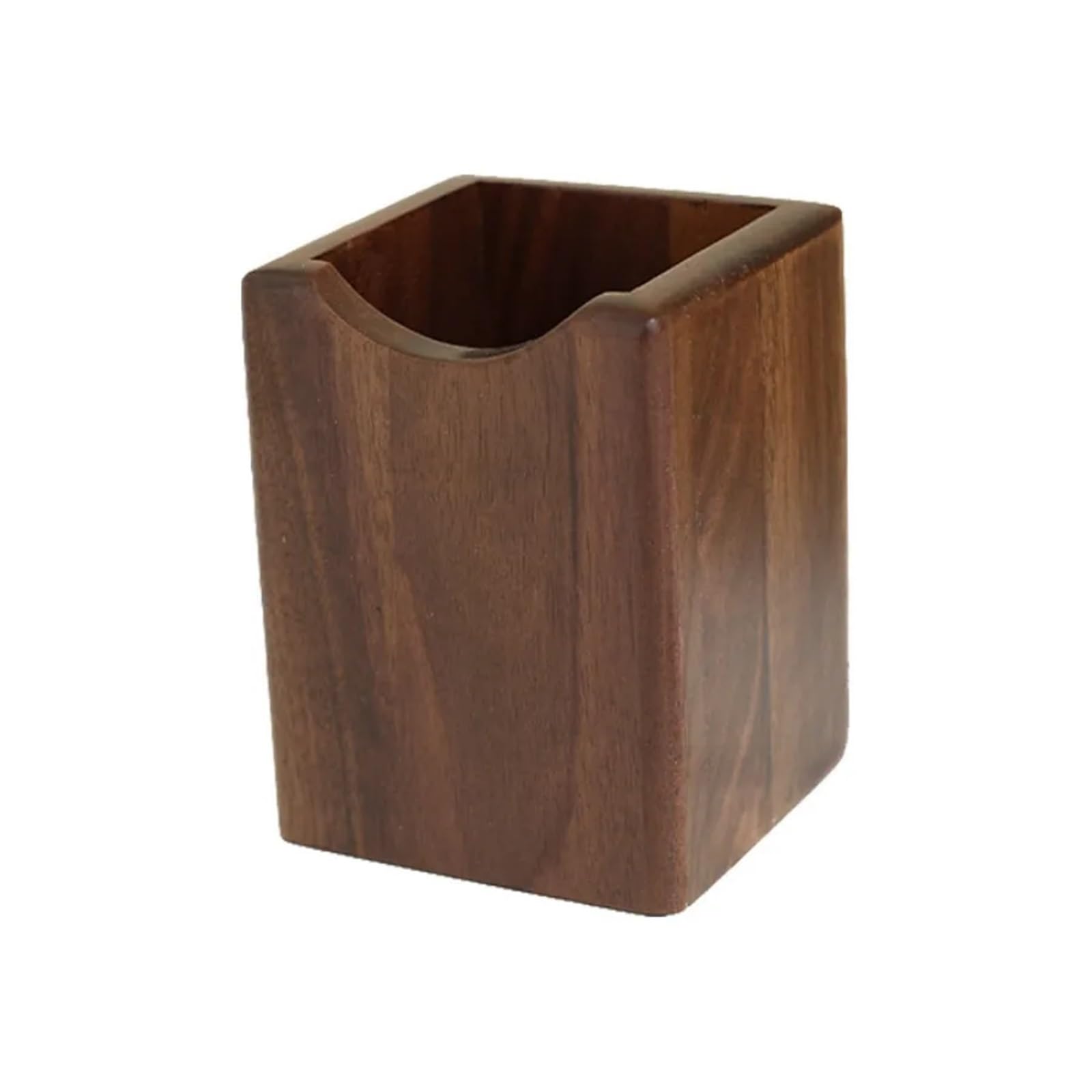 LPACXBYD Bamboo Pen Holder Walnut Wood Pen Holder - Square Desktop Organizer Box, Minimalist Office Stationery Storage, Wooden