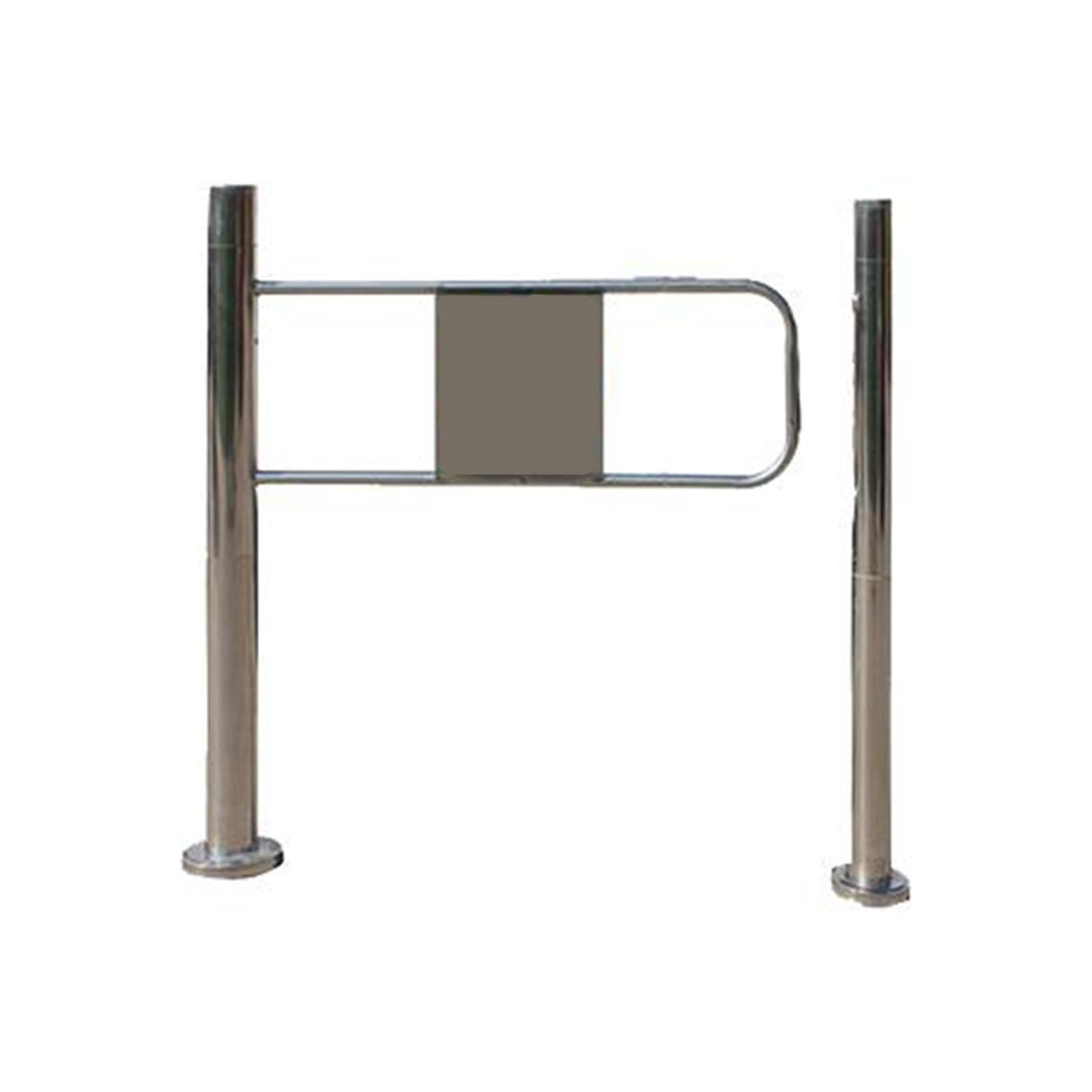 Puerta de seguridad industrial con control de acceso unidireccional para pasillos de almacén y supermercado