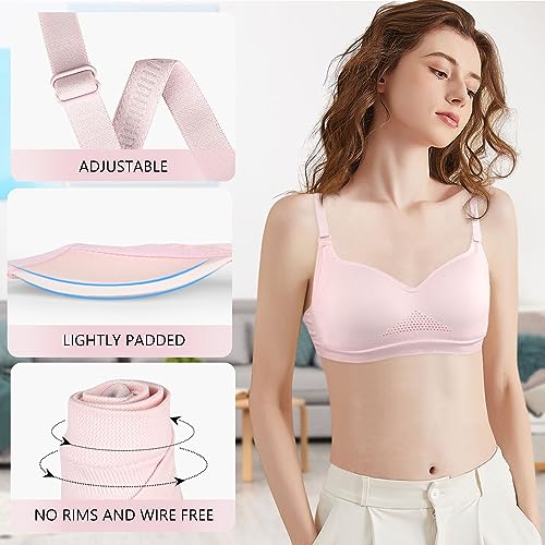 Training Bra Teen Girls Sports Bras Cotton Adjustable Straps Breathable Underwear2