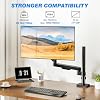 Brazo de escritorio para monitor único para pantallas de 17-34", soporte VESA que soporta 22 lbs | Ajustabilidad de movimiento completo, inclinación de +90 a -45°, giro de 180°, rotación de 360°, compatible con VESA estándar de 75x75mm y 100x100mm 4