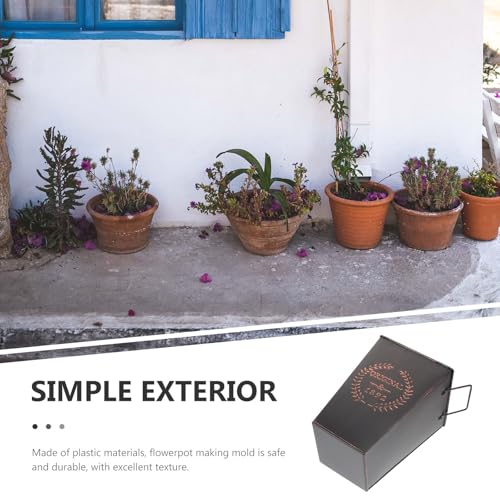 Pot de fleurs vintage en fer noir et porte-fleurs rétro de style simple pour plante