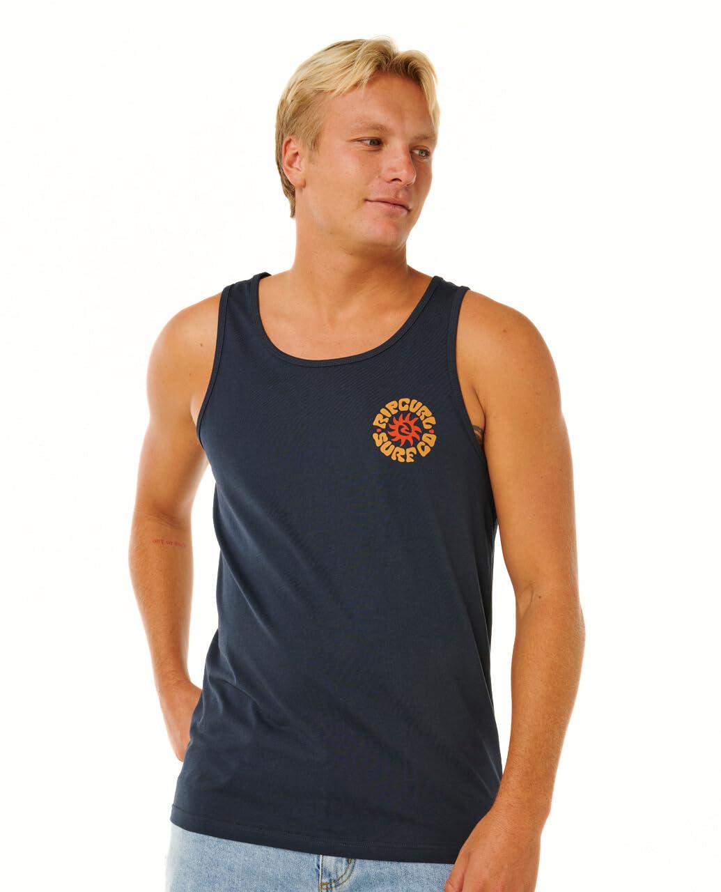 Rip Curl Men's Dark Navy Rinse Pacific Rinse Tank Top, Xxl