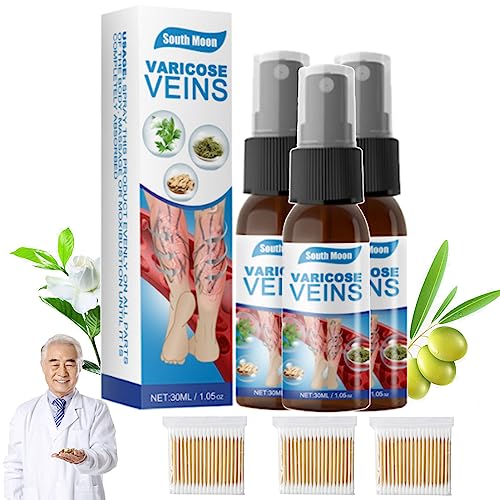 DENGWANG Varicose Veins Spray, Vein Healing Varicose Veins Treatment Spray, Varicose Veins Treatment for Legs, Varicose Veins Relief Cream, Relief Spider Varicose Vein (3pcs)