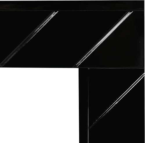 Miniatura 9 de Mesa auxiliar LED moderna, mesa auxiliar rectangular de alto brillo con luces LED de 16 colores, mesa de cóctel central con un espacio de