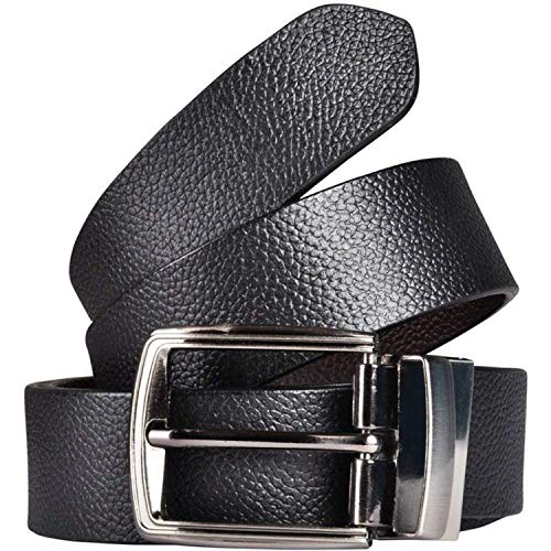 Image of KAEZRI Genuine Leather /Italian Reversible Black And Brown Casual Belt For Men