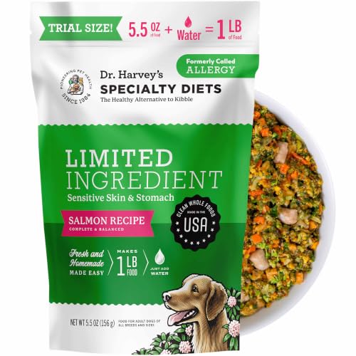 Dr. Harvey's Diète Spécialisée Recette Saumon Nourriture Chien Format Essai 5.5 Oz