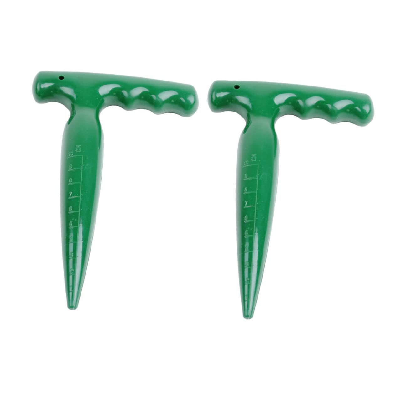 MERRYHAPY Ergonomic Cranked Handle Plastic Soil Puncher Garden Planting Tool Perfect for Potted Garden Plants Random Color