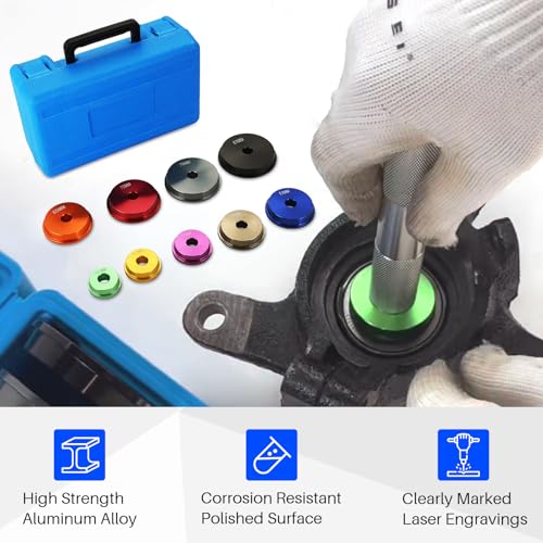 Image of DASBET Bearing Race and Seal Driver Set, 10PCS Bearing Press Kit with Seal Driver and 9 Bearing Adapters Universal Seal Installer Bearing Driver Kit for Bearing Installation