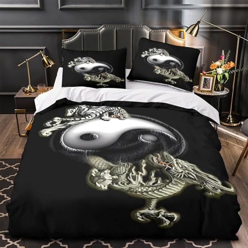 Parure de lit microfibre douce et résistante pour lit 260x220 cm