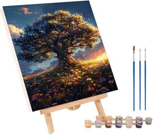 �y�C���g�o�C�i���o�[ �����̖� �ȒP DIY �������G ���v Paint by Numbers �y�C���g�u���V�ƃA�N�����痿�t�� ���G �L�����o�X ��l�̂��߂̃N���G�C�e�B�u�Ȏ �h��G ���� ��l�p �z�[���E�H�[���f�R���[�V���� �a�����v���[���g���� 