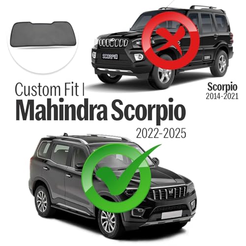 Image of Autofact Dicky Curtain for Mahindra Scorpio 2022-2025 | Custom Fit Rear Windshield Sunshade | UV & Heat Protection | Foldable Mesh | Privacy & Cooling Car Accessory