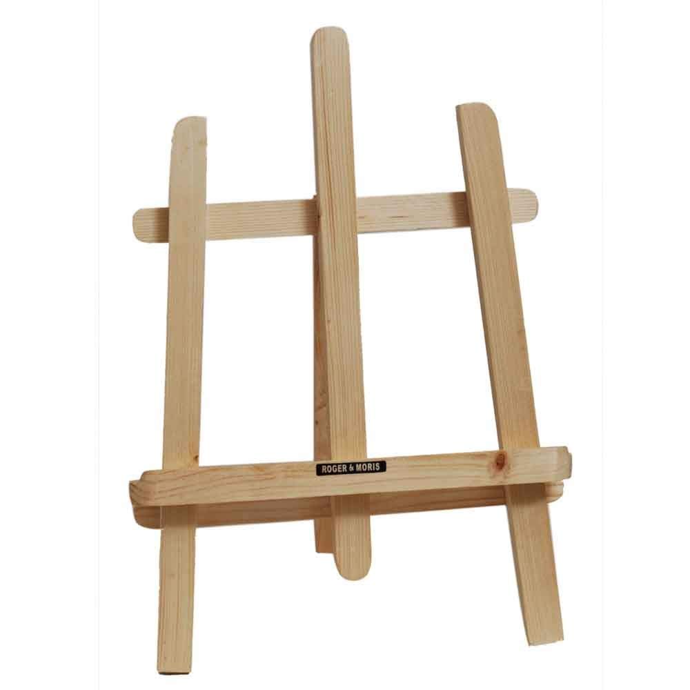 Roger & Moris Spruce Wood Artist Easel 3 Legs for Painting, Holding Pictures, Display and Advertisements (Brown, Size: 15 Inch, Set of 3)
